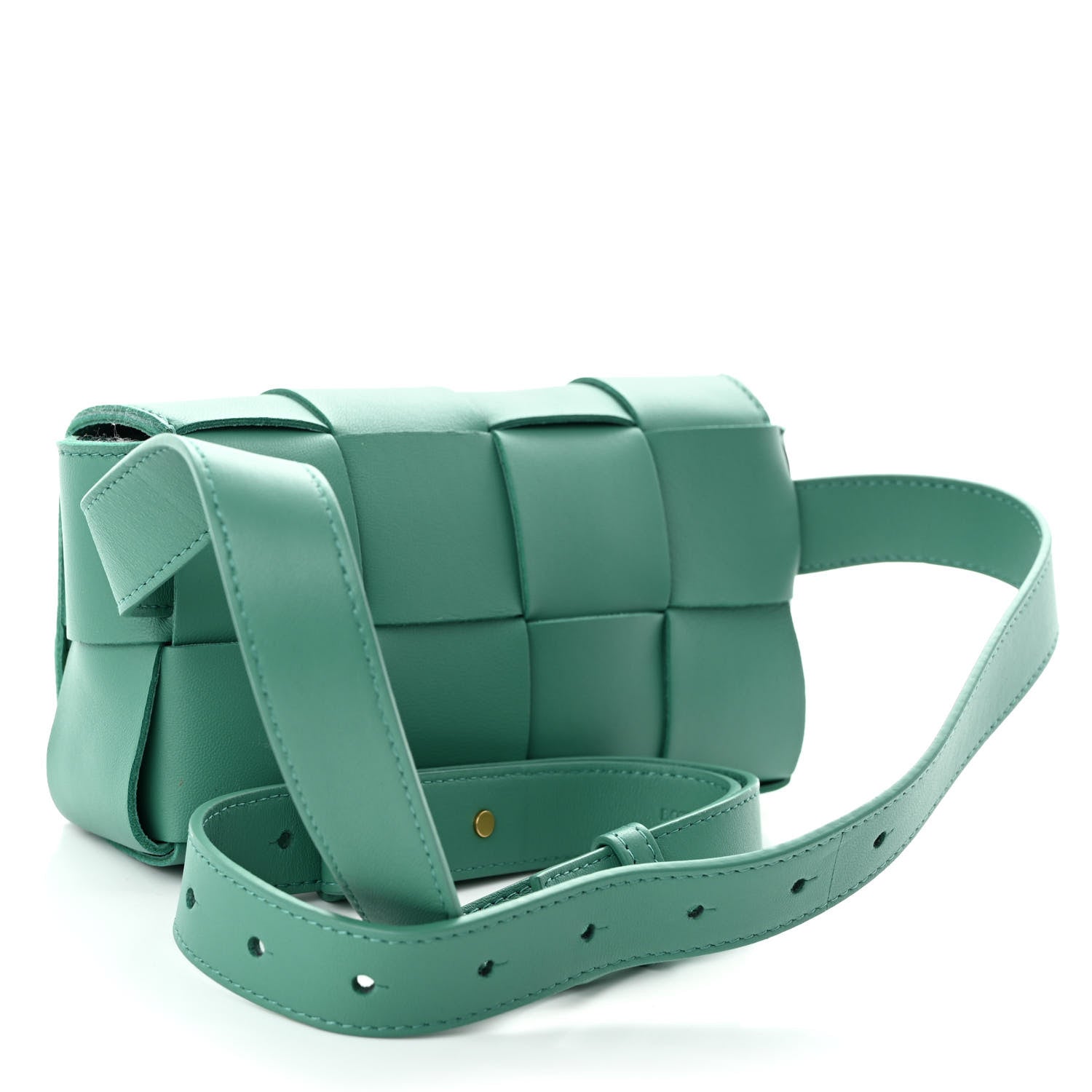 Bottega Veneta Nappa Maxi Intreccio The Belt Cassette Bag Mermaid 3 of 9