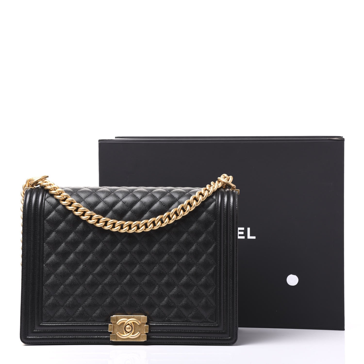 Chanel Caviar Quilted Large Boy Flap Black 10 of 10