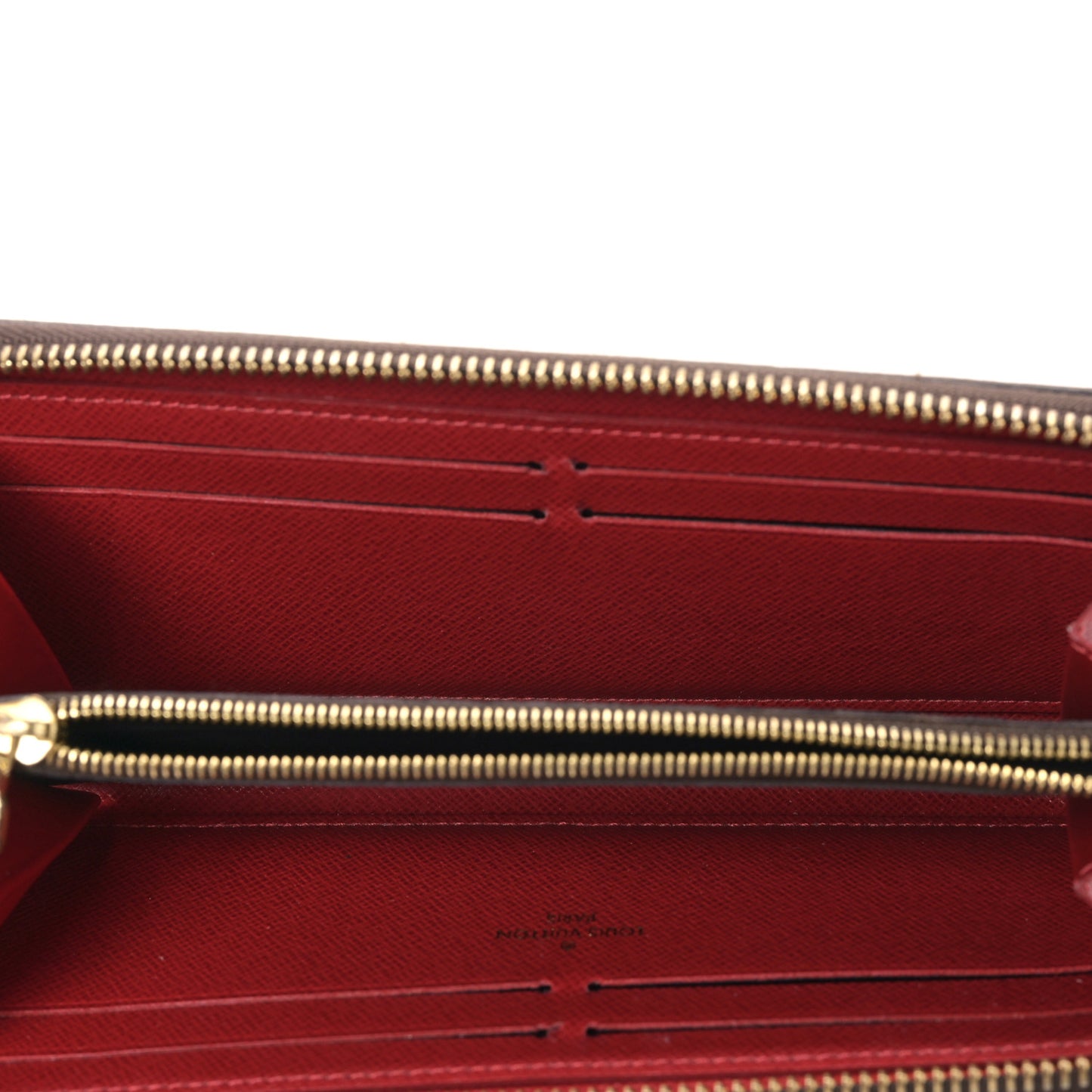 Damier Ebene Clemence Wallet Cherry