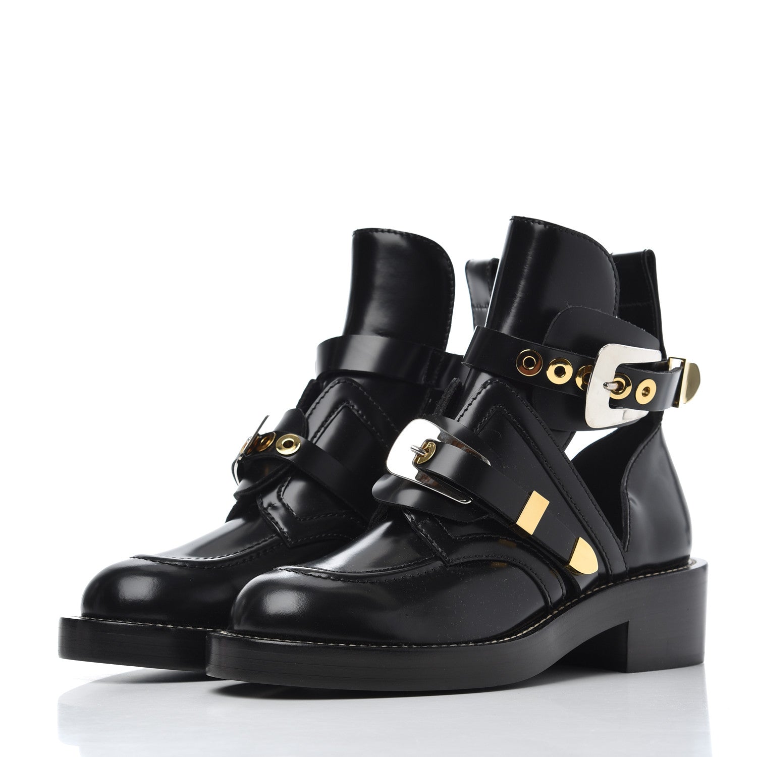 Balenciaga Brushed Calfskin Ceinture Ankle Boots 38 Black 3 of 7