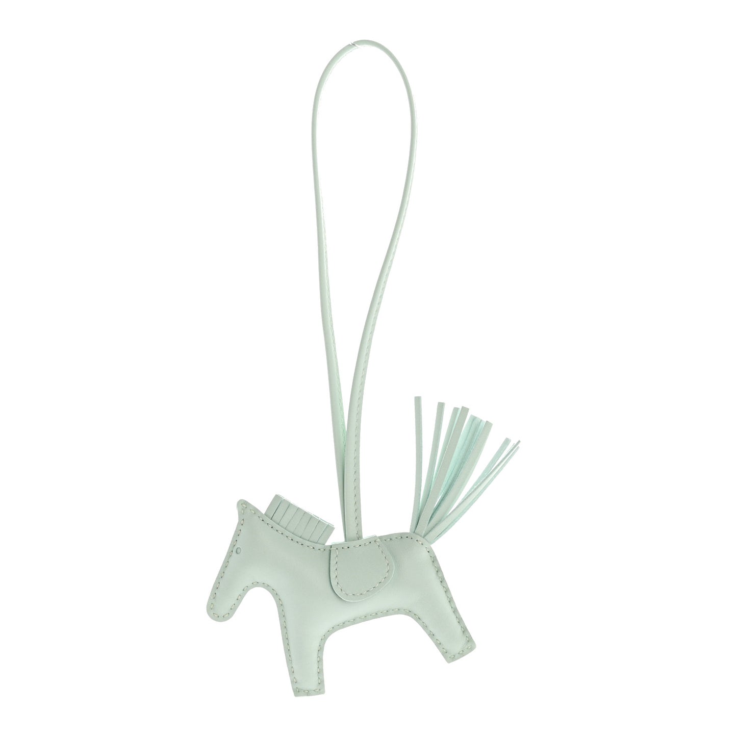 Milo Lambskin Grigri Rodeo Horse Bag Charm PM Vert Peppermint