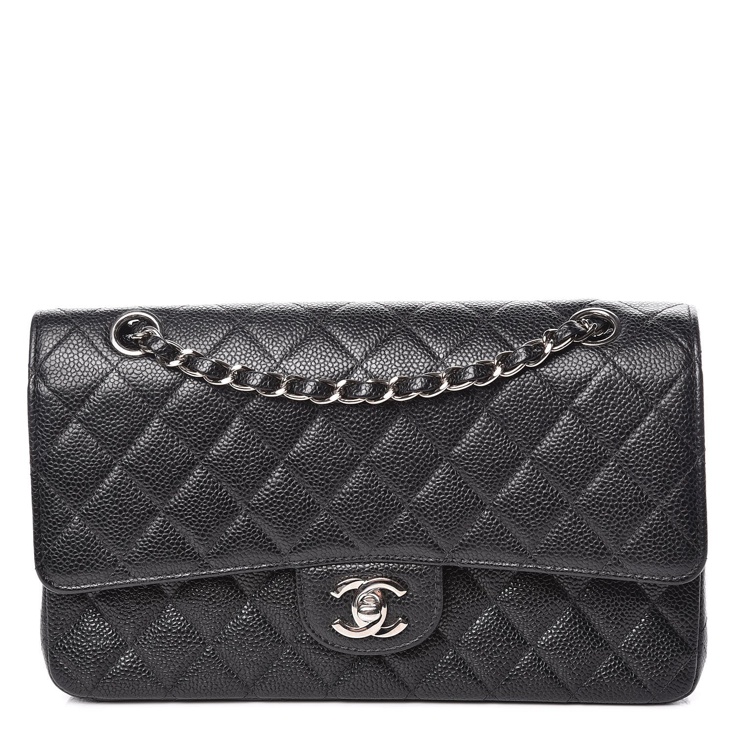 Chanel Caviar Quilted Medium Double Flap Black 1 of 12