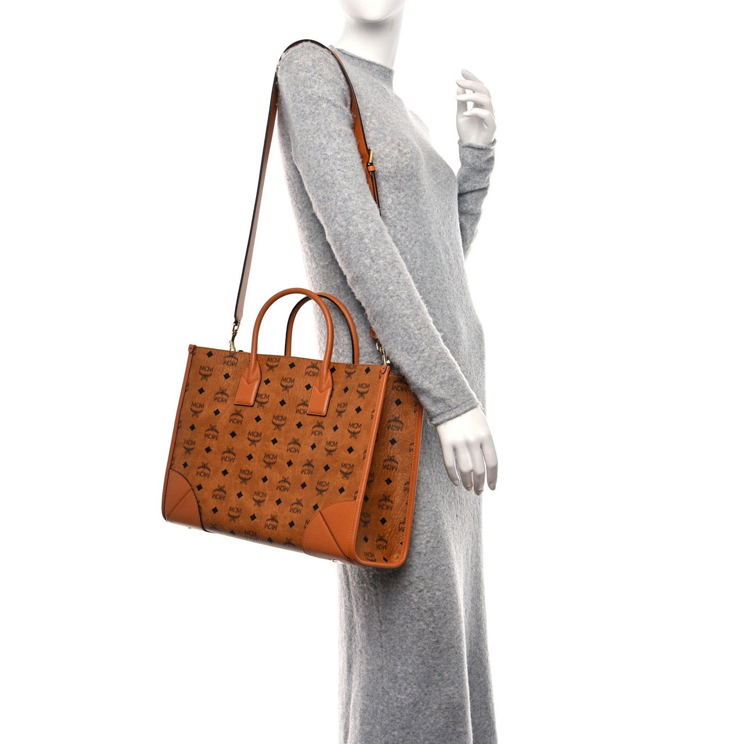 Visetos Large Munchen Tote Cognac