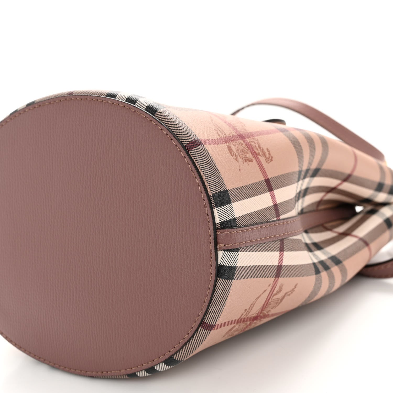 Burberry Haymarket Check Colours Small Lorne Bucket Crossbody Elderberry 9 of 9