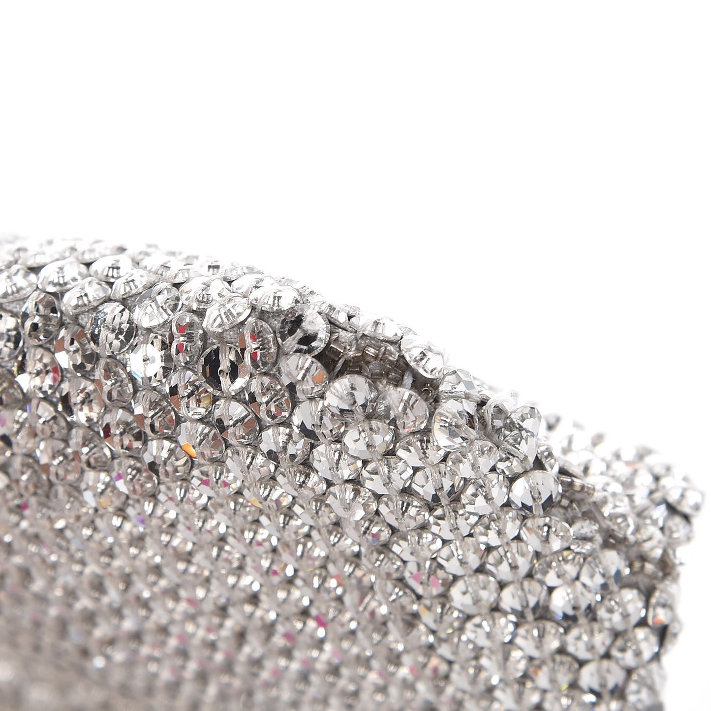Crystal Embellished Clutch Bag Silver