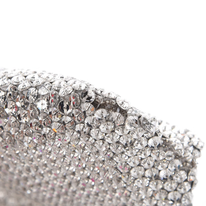 Valentino Garavani Crystal Embellished Clutch Bag Silver 10 of 12