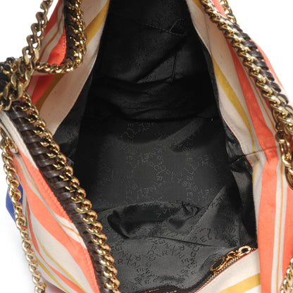 Stella McCartney Cotton Canvas Stripes Falabella Bucket Bag 5 of 8