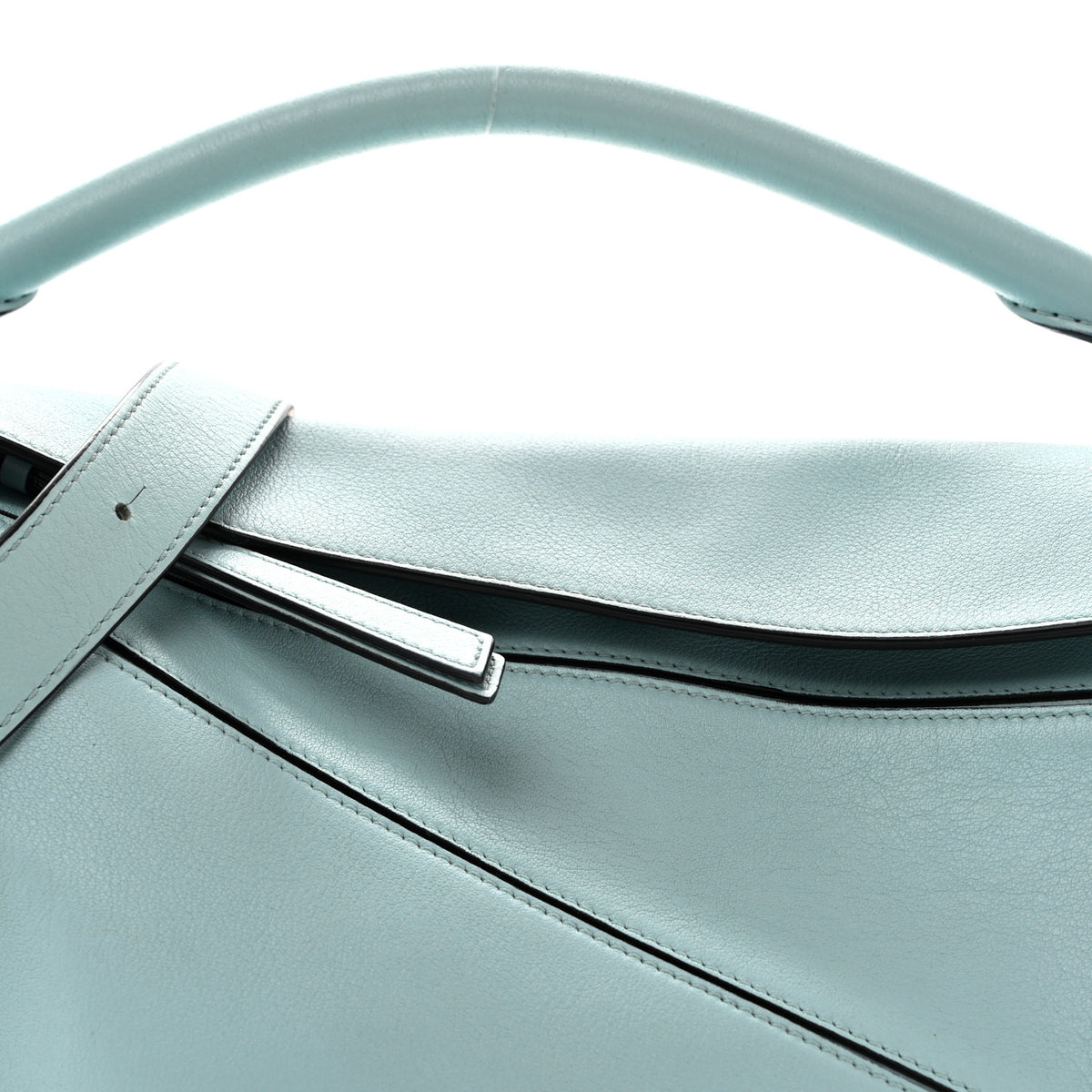 Calfskin Medium Puzzle Bag Light Blue