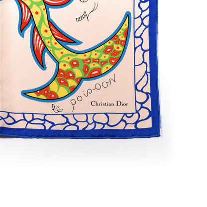 Christian Dior Silk Print Square Scarf Multicolor 4 of 4