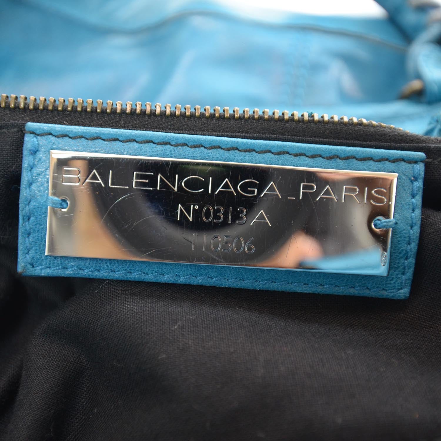 Balenciaga Agneau Weekender Turquoise 8 of 10