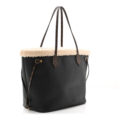 Louis Vuitton Calfskin Monogram Teddy Neverfull MM Black 6 of 21