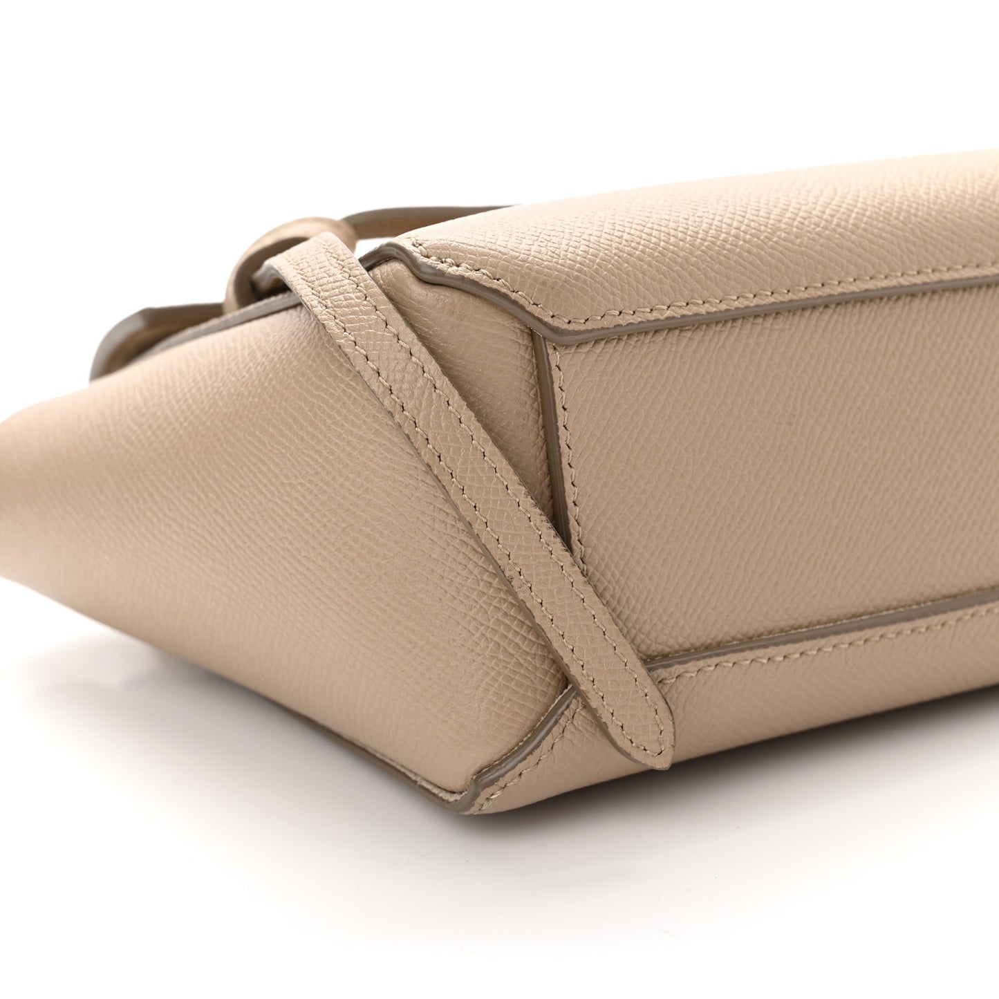 Grained Calfskin Pico Belt Bag Light Taupe