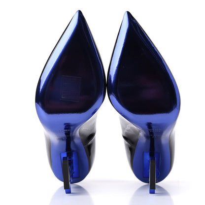Saint Laurent Patent Opyum 110 Pumps 35 Black Blue 5 of 12