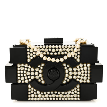 Chanel Pearl Boy Brick Lego Clutch Black 1 of 9