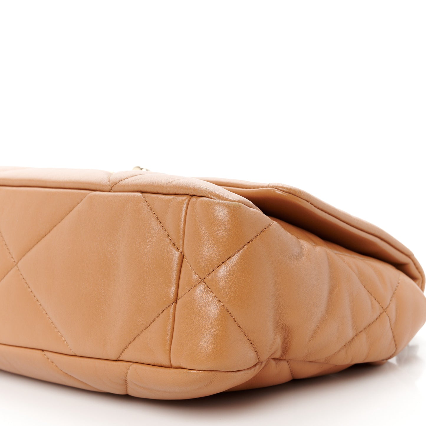 Lambskin Quilted Medium Chanel 19 Flap Brown