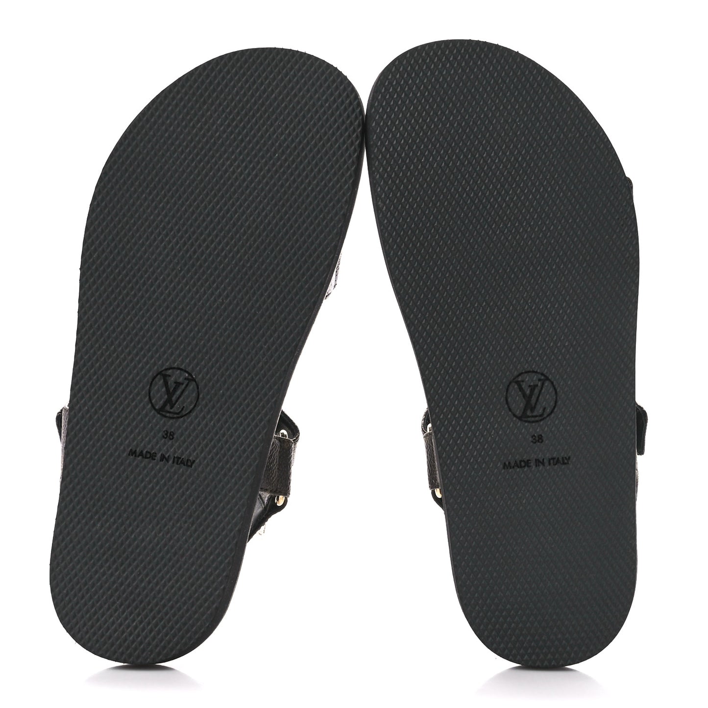 Monogram LV Sunset Comfort Flat Sandals 38 Cacao Brown