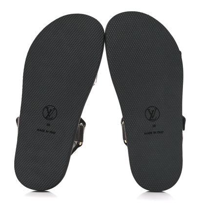 Louis Vuitton Monogram LV Sunset Comfort Flat Sandals 38 Cacao Brown 5 of 8