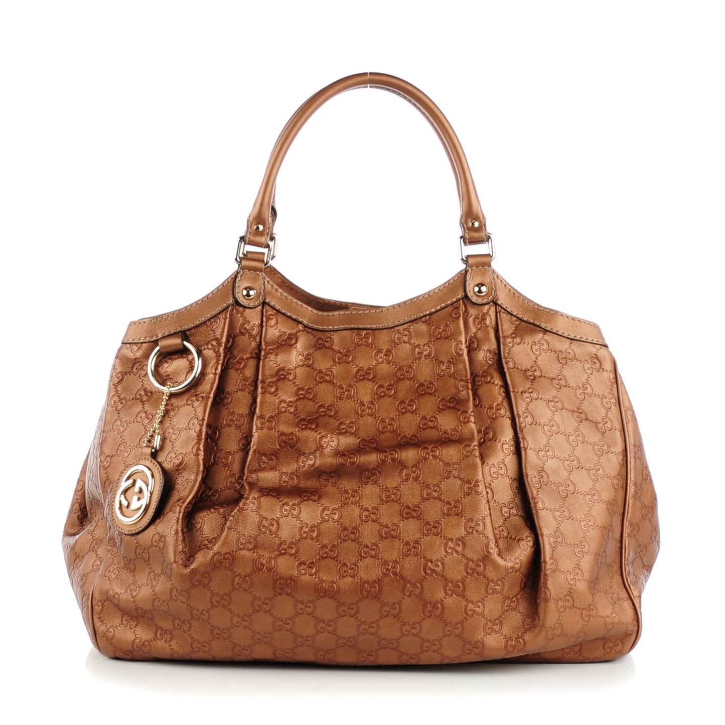 Guccissima Large Sukey Tote Bronze