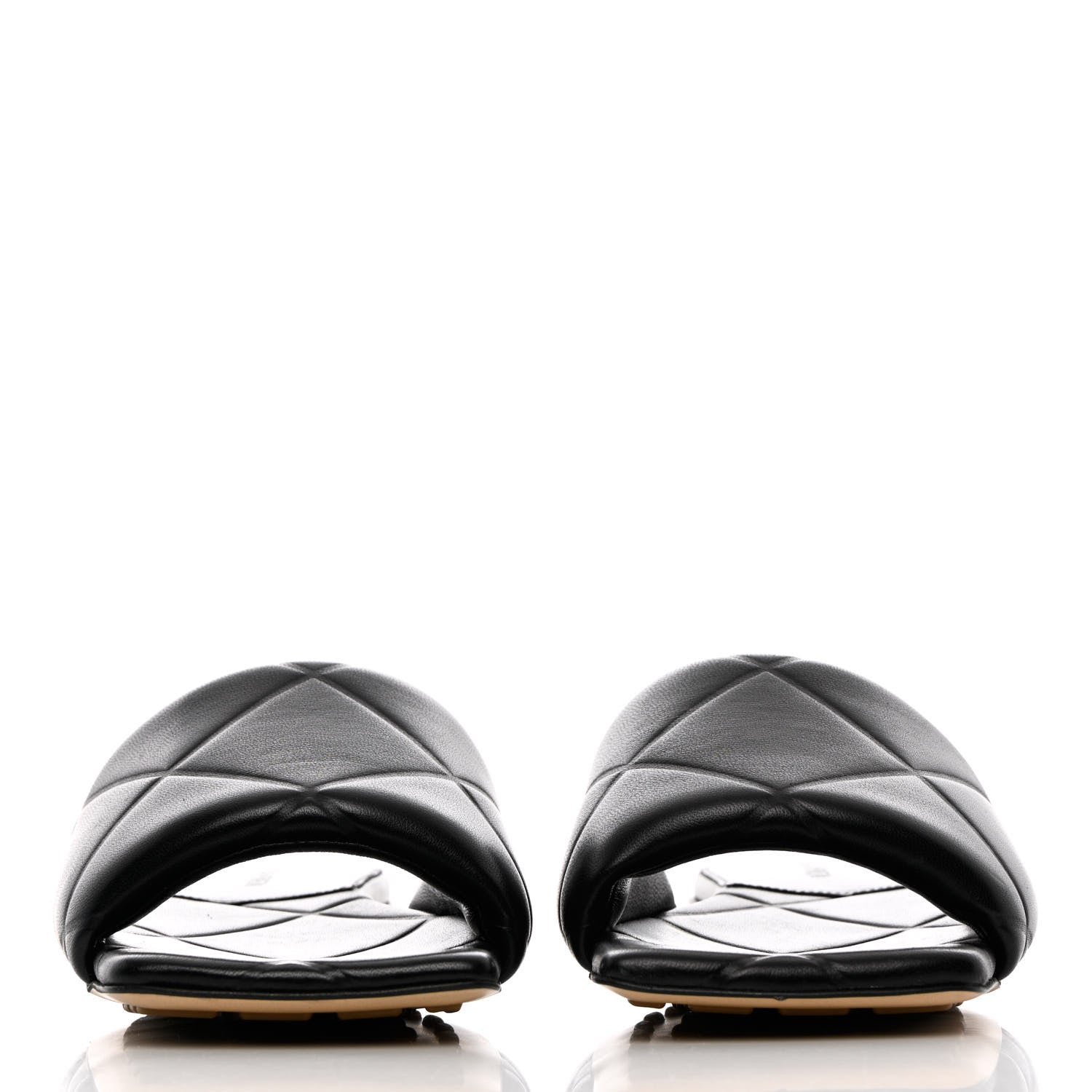 Bottega Veneta Nappa Quilted Rubber Lido Flat Sandals 37 Black 2 of 9