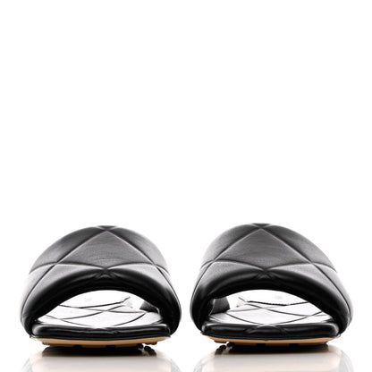 Bottega Veneta Nappa Quilted Rubber Lido Flat Sandals 37 Black 2 of 9