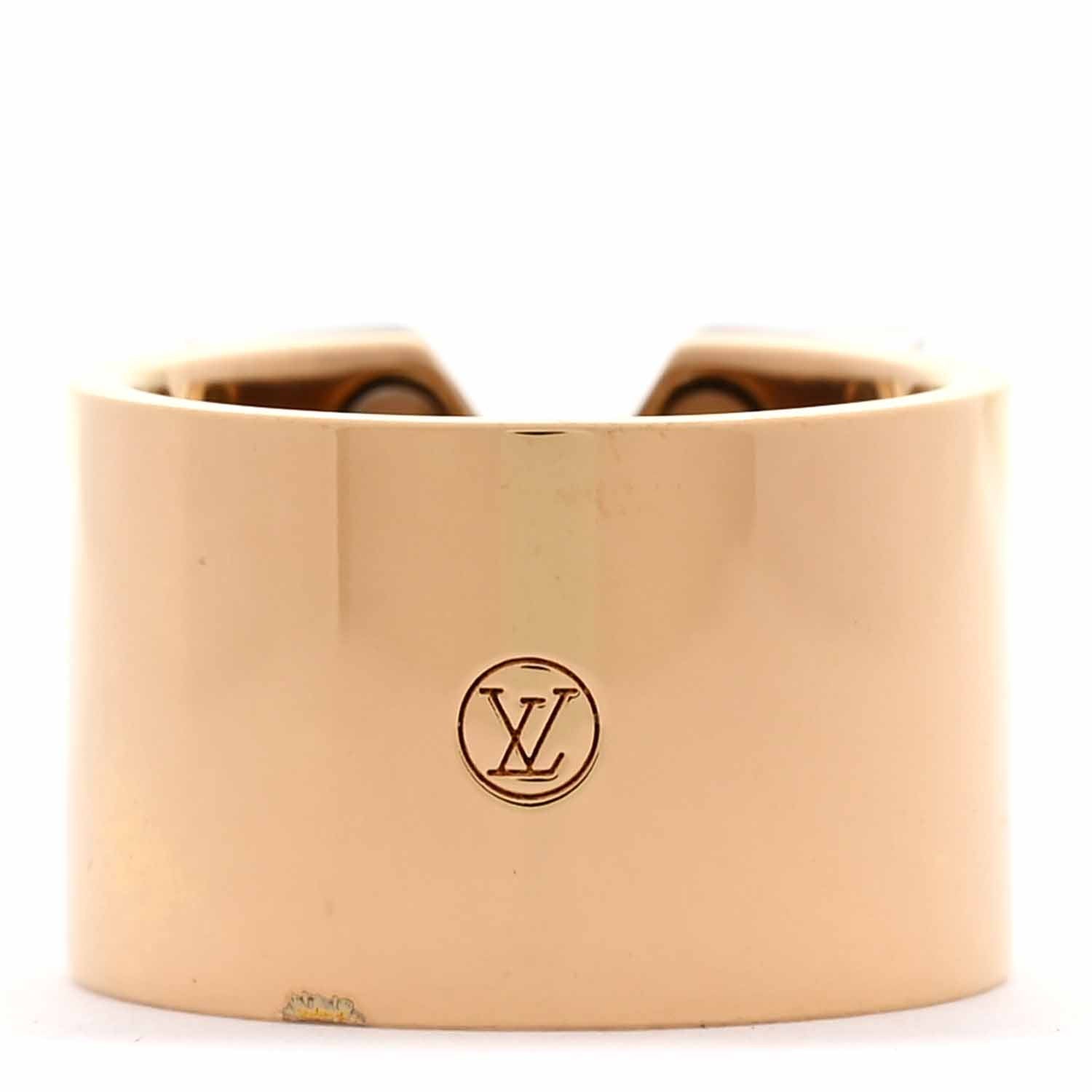 Louis Vuitton Brass Essential V Ring M Gold Silver 1842974