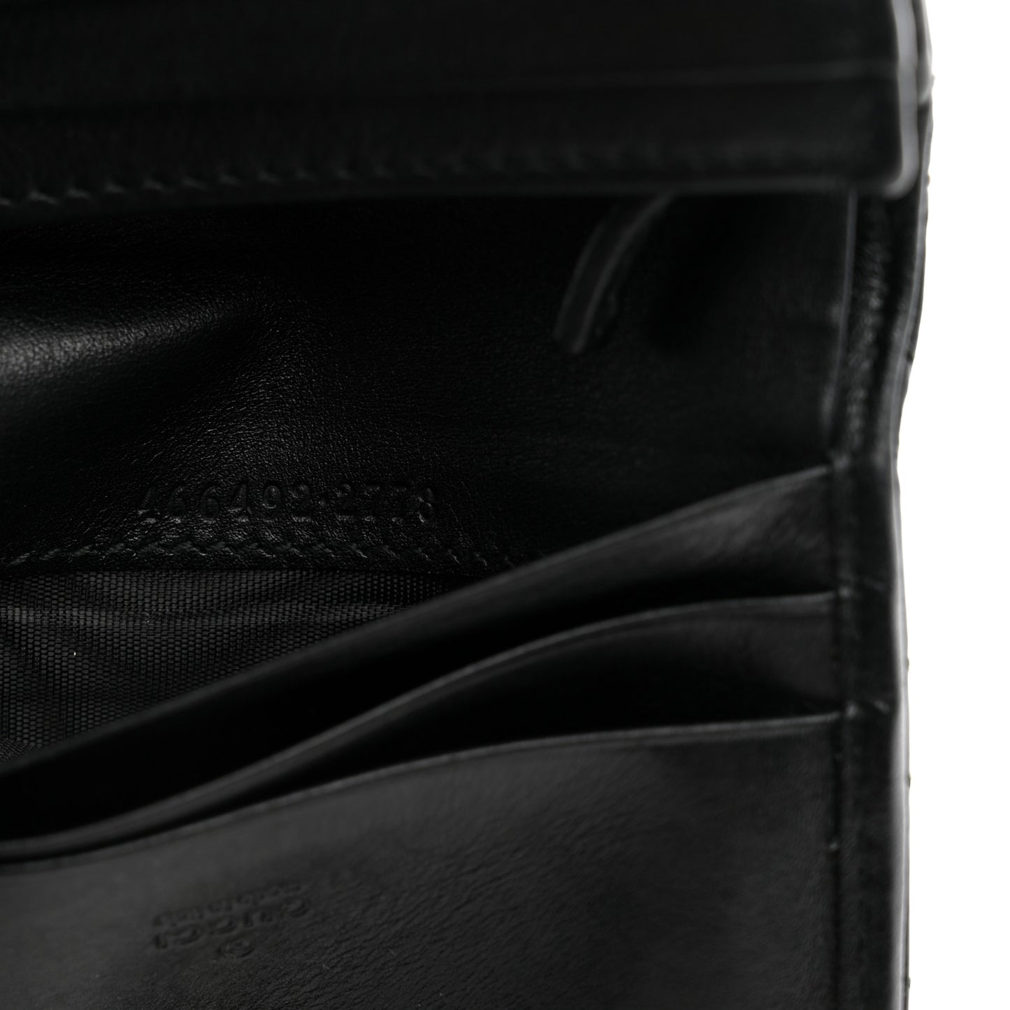 Calfskin Matelasse GG Marmont Card Case Wallet Black