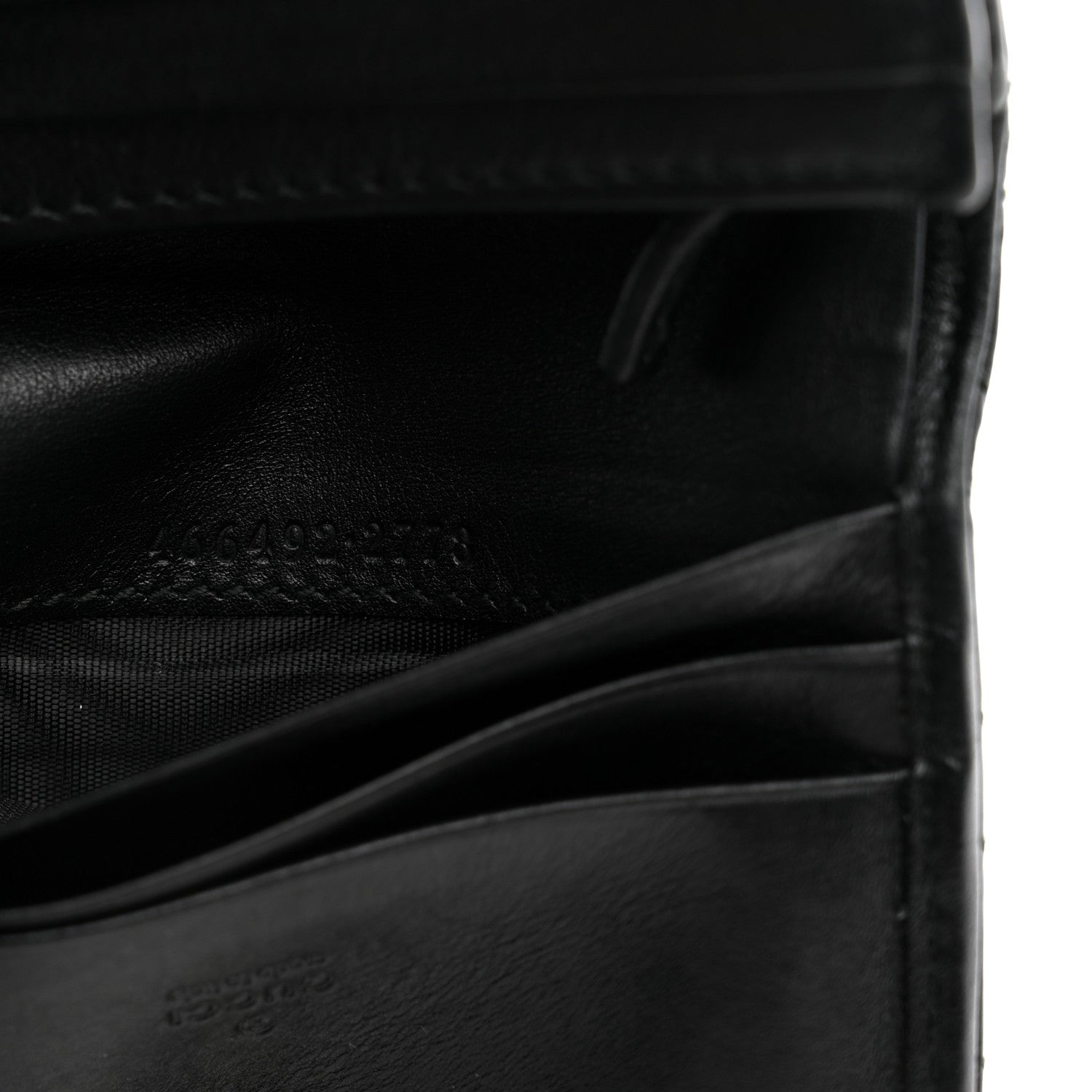 Gucci Calfskin Matelasse GG Marmont Card Case Wallet Black 8 of 9