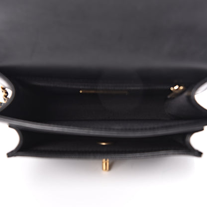 Chanel Calfskin Caviar Quilted Mini Chain Handle Flap Black 5 of 14