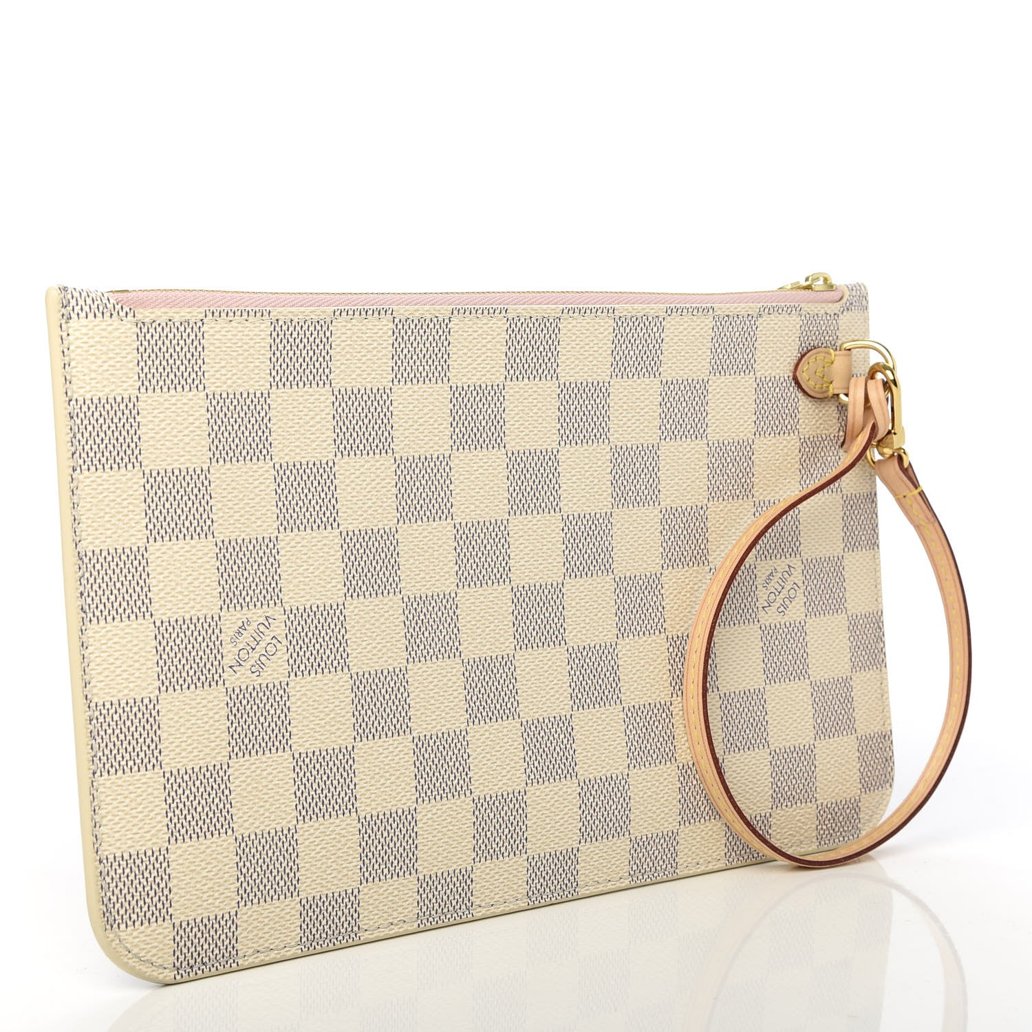 Louis Vuitton Damier Azur Neverfull MM GM Pochette Rose Ballerine 3 of 10