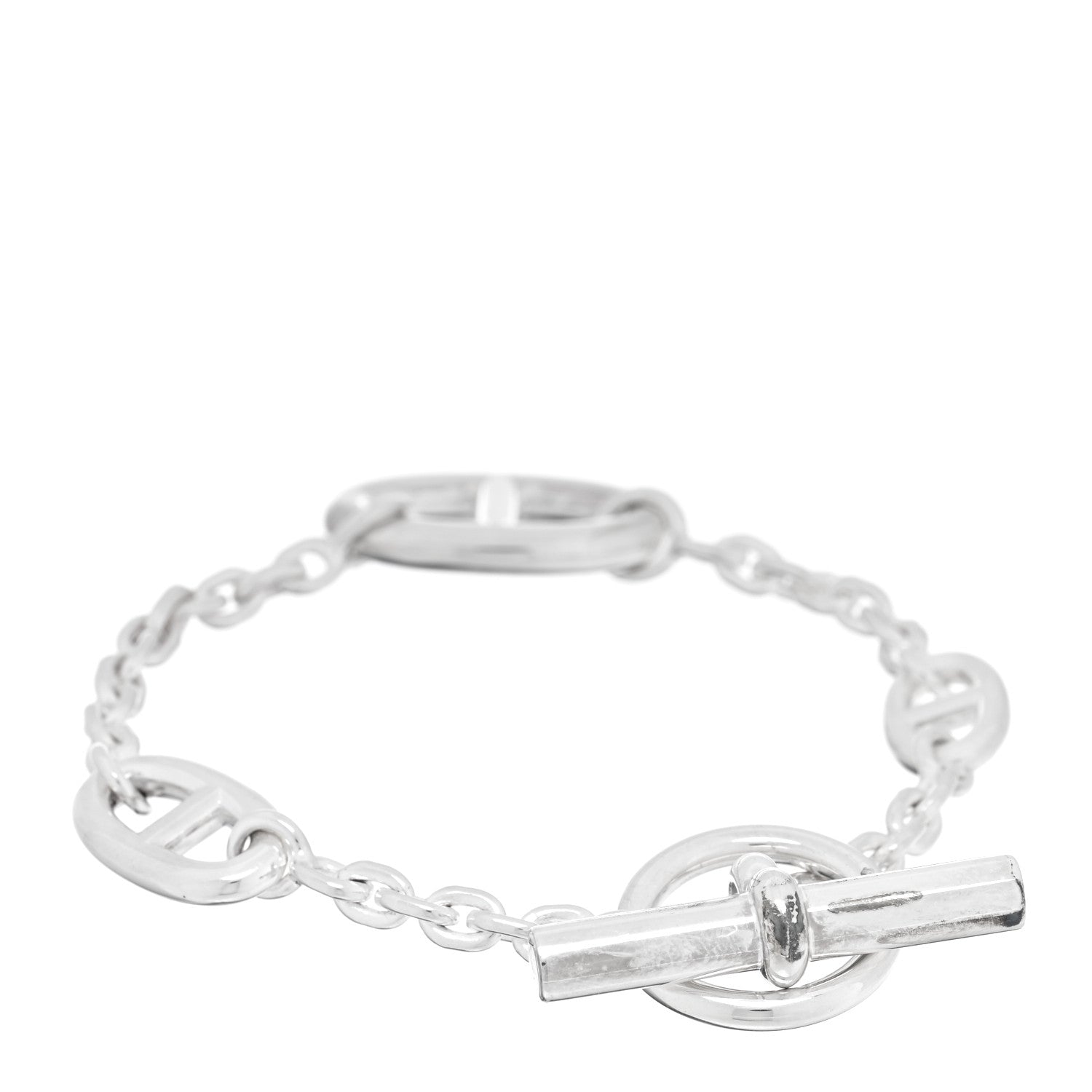 Hermes Sterling Silver Farandole Bracelet LG 2 of 4