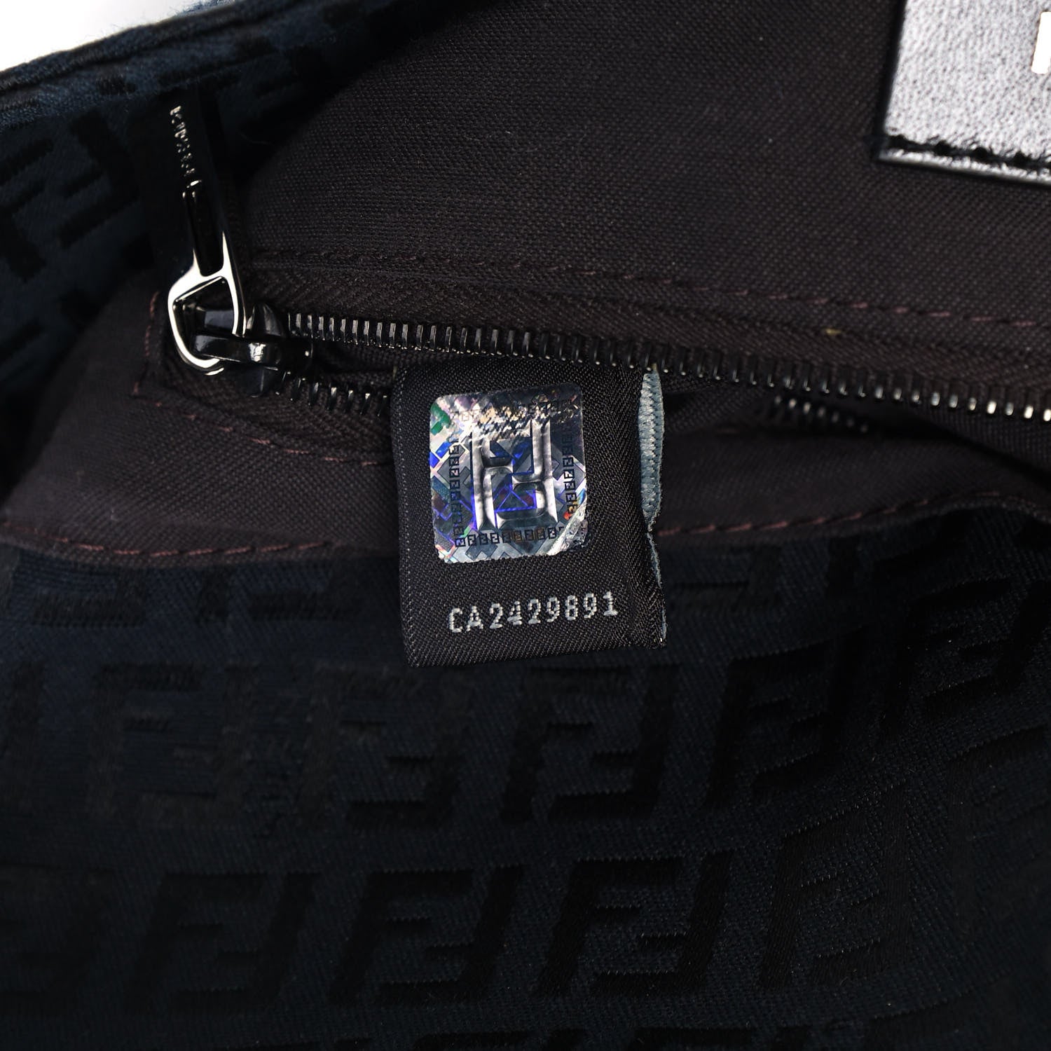 Fendi Zucchino Baguette Black 7 of 12