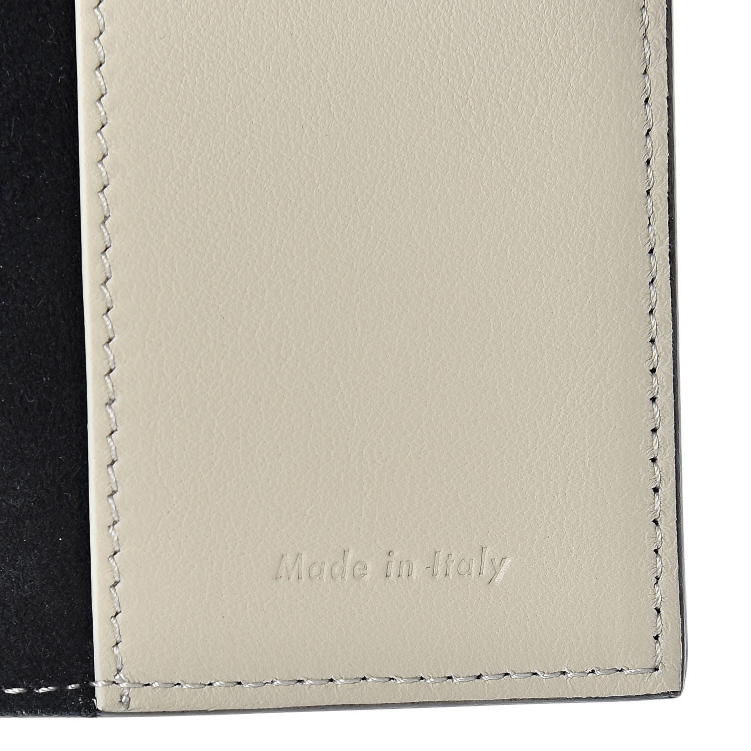Celine Grained Calfskin Strap Passport Cover Black Chalk 7 of 9