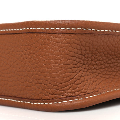 Hermes Taurillon Clemence Allegro Evelyne TPM Gold Cornaline White 10 of 11