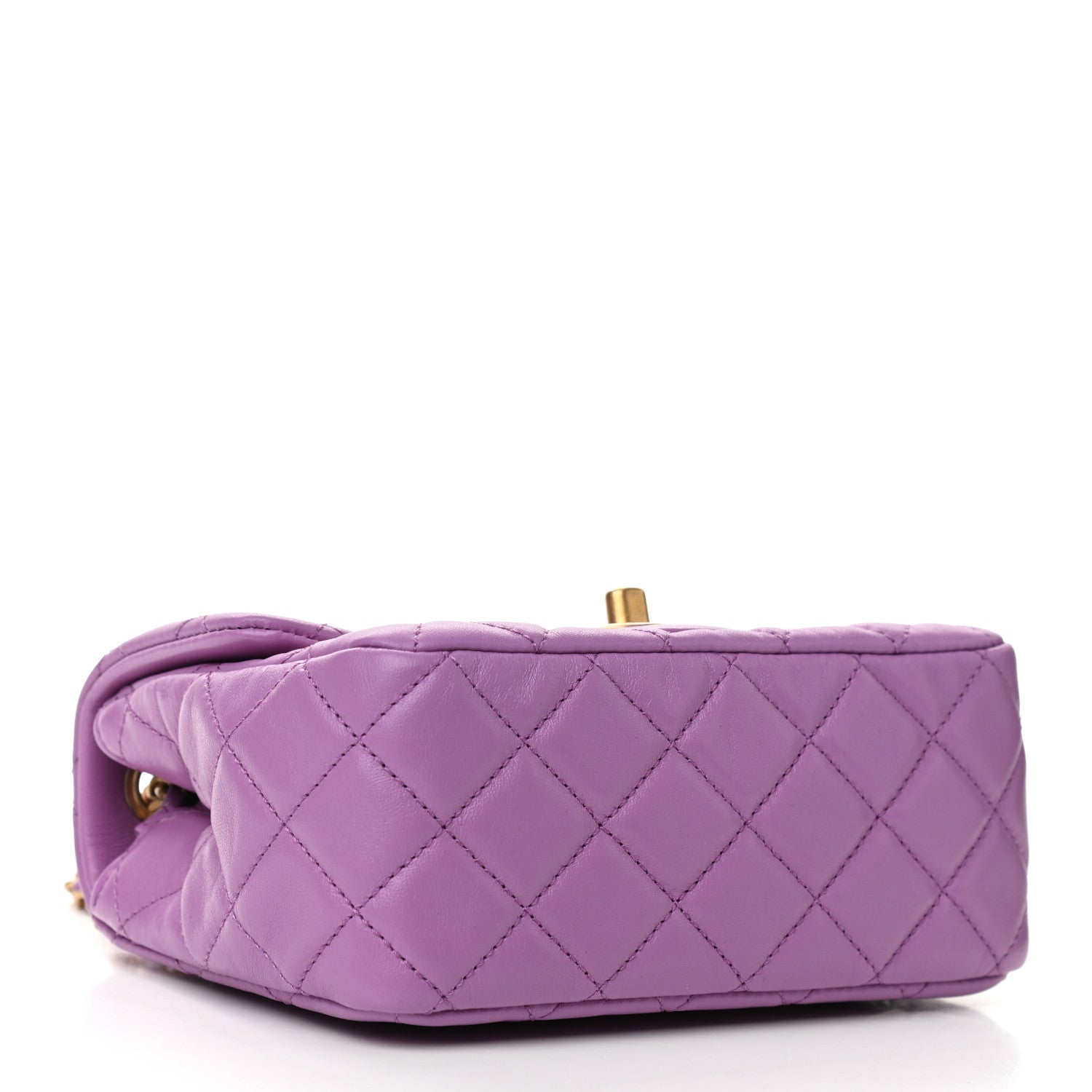 Chanel Lambskin Quilted Mini Pearl Crush Flap Purple 3 of 10