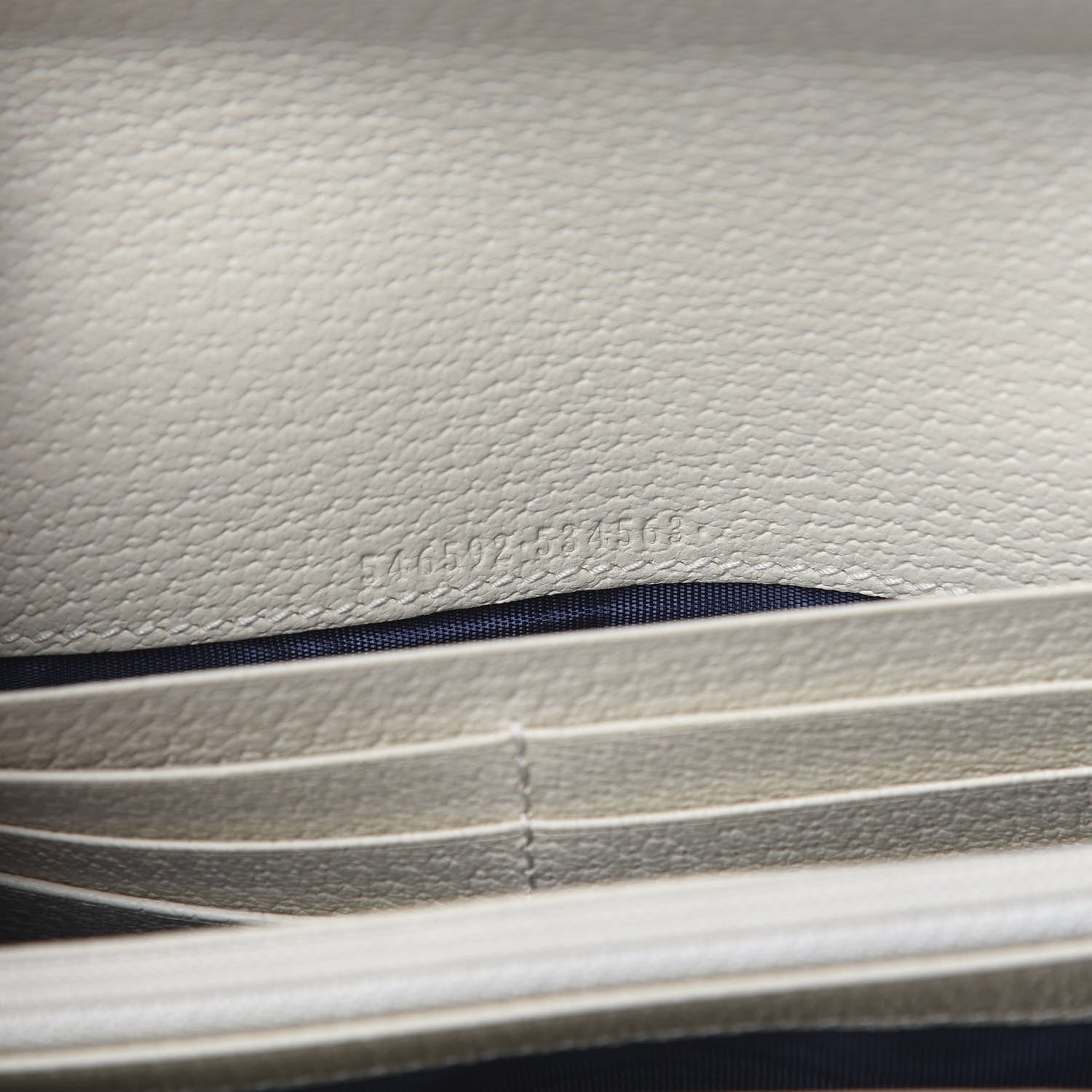 Gucci Textured Calfskin Web Ophidia Wallet On Chain Mystic White 5 of 10