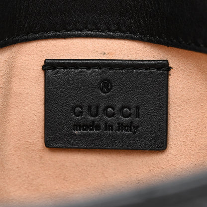 Gucci Calfskin Matelasse Super Mini GG Marmont Shoulder Bag Black 6 of 10