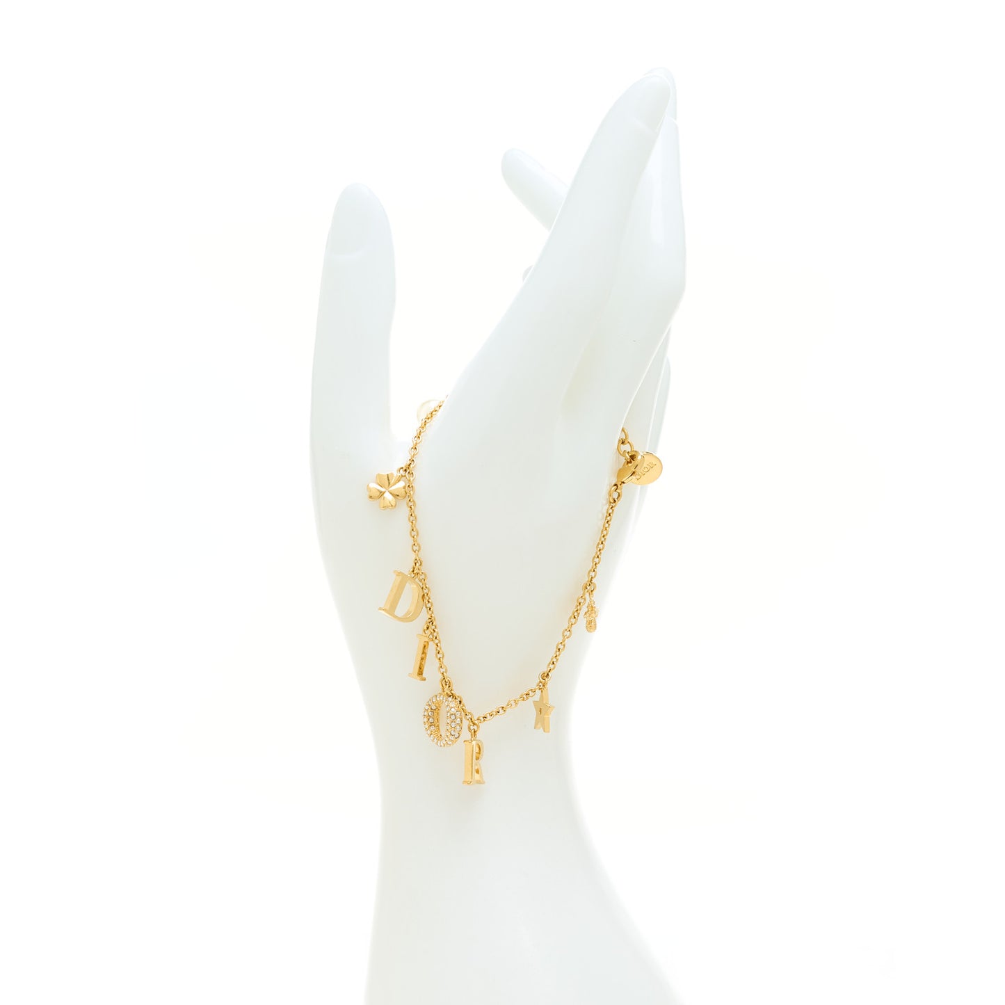 Pearl Crystal Dio(r)evolution Bracelet Gold