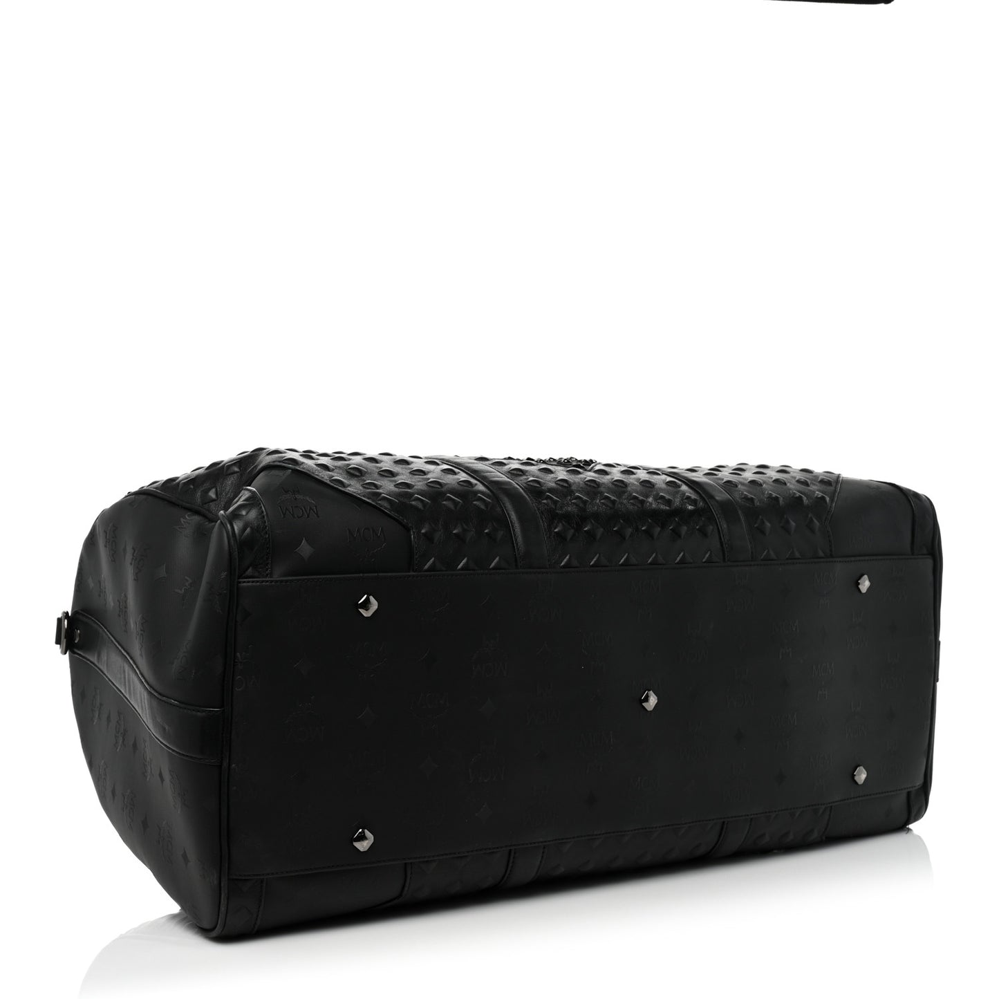 Visetos Medium Stud Traveler Weekender Duffle Bag Black