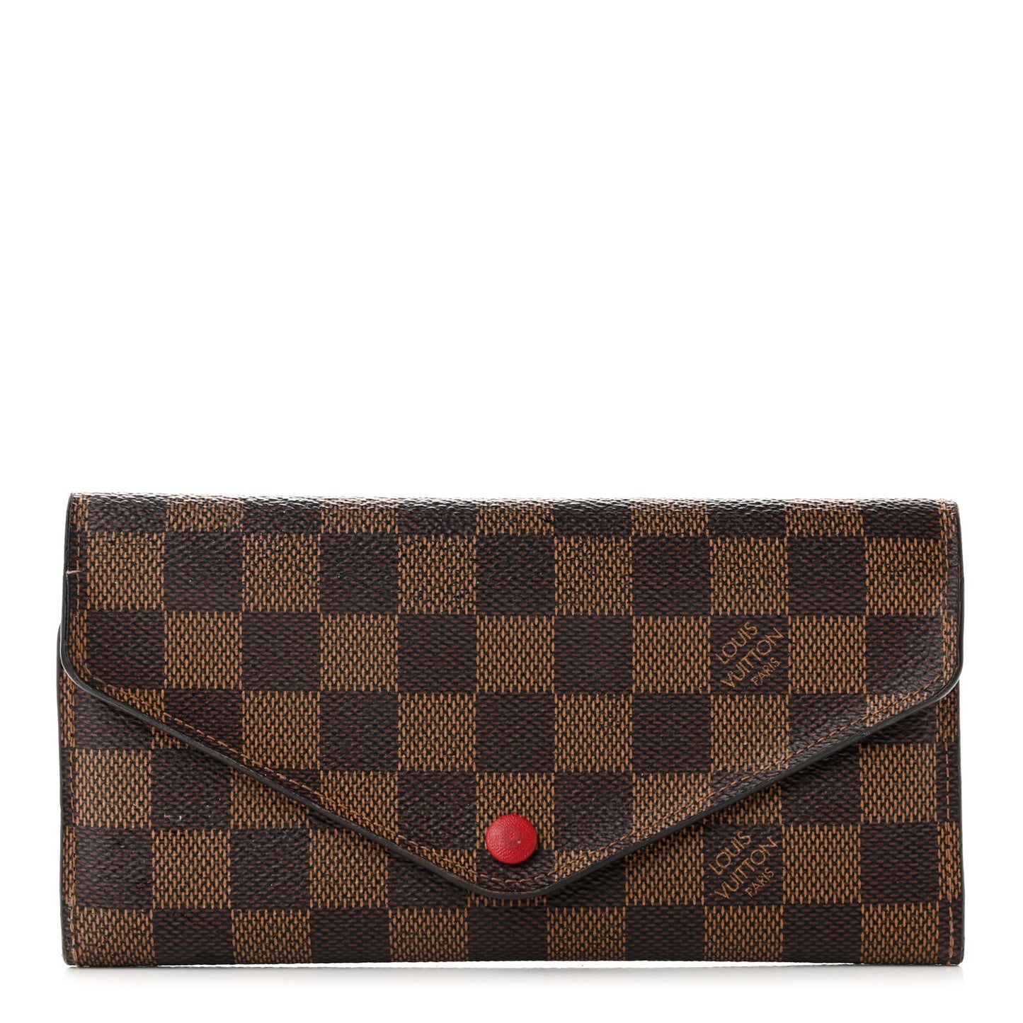 Damier Ebene Josephine Wallet Red