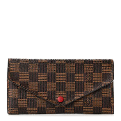 Louis Vuitton Damier Ebene Josephine Wallet Red 1 of 10