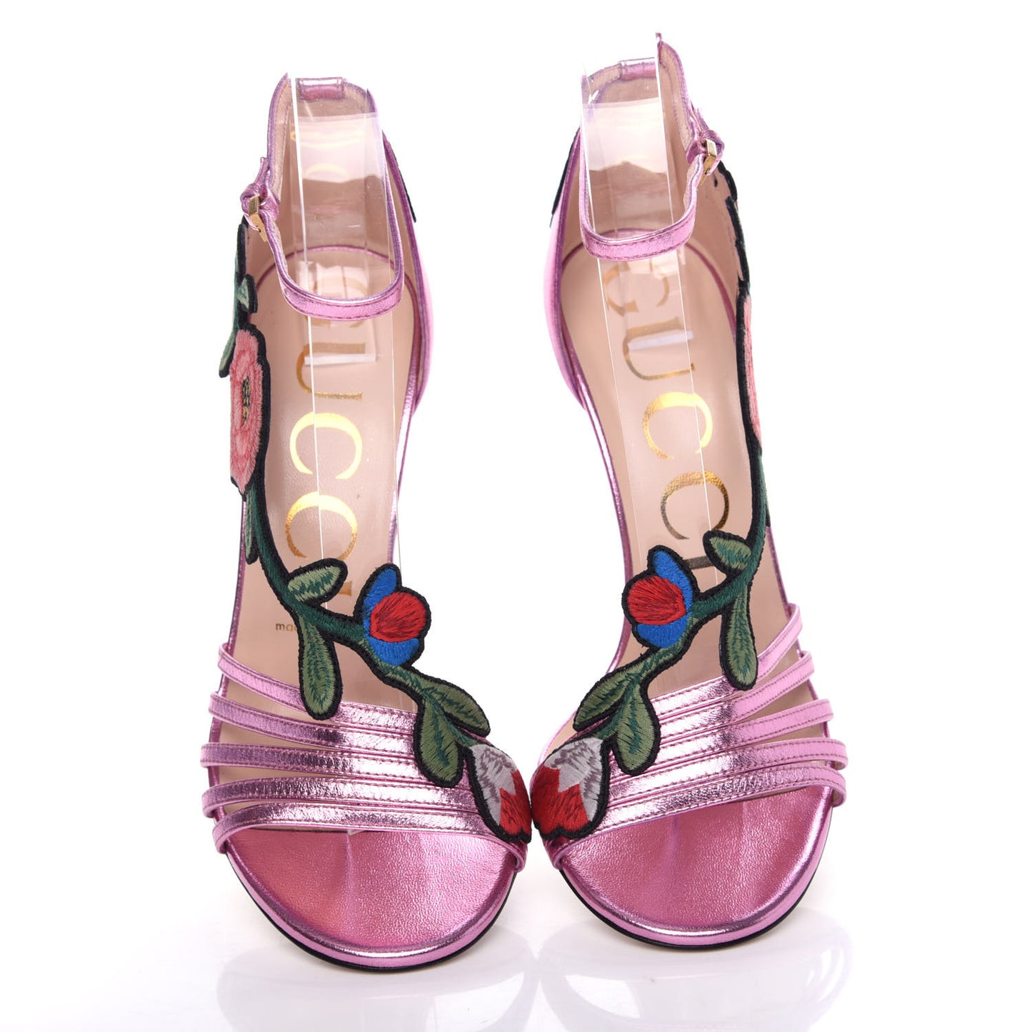 Metallic Nappa Ophelia High Heel Sandals 37 Rosa