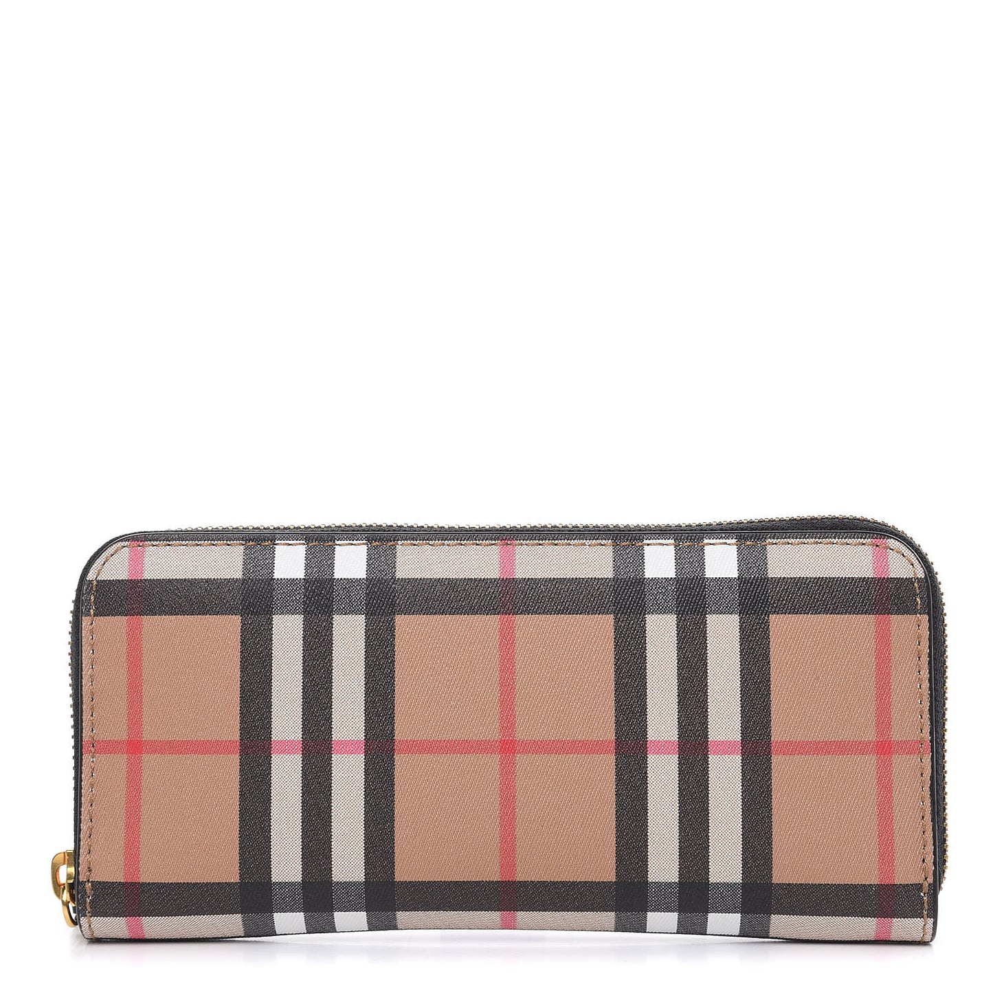 Vintage Check Ellerby Zip Around Wallet Black