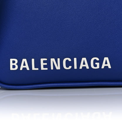 Balenciaga Shiny Day Calfskin Logo XS Triangle Square Bag Bleu Roi White 12 of 12