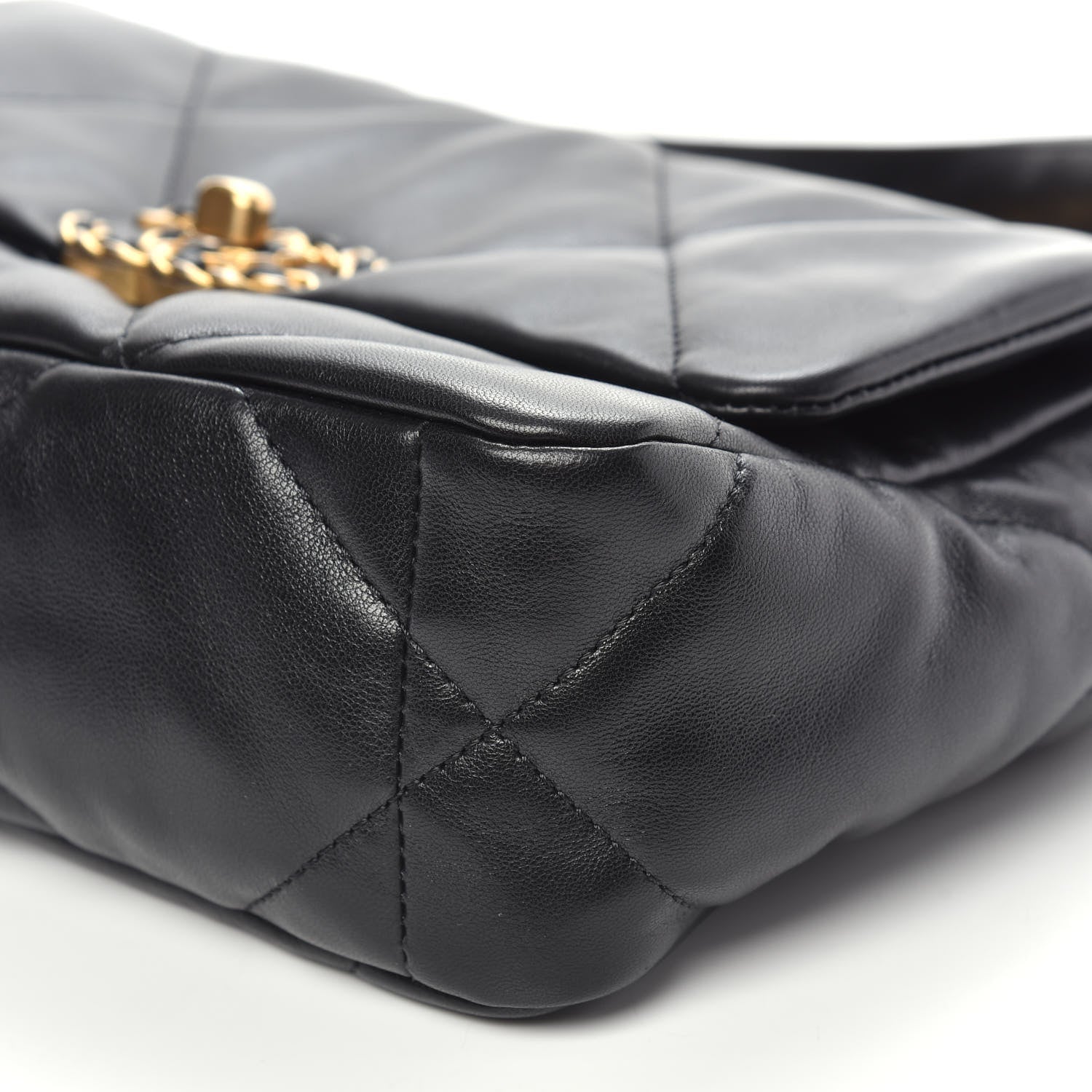 Chanel Lambskin Quilted Medium 19 Flap Black 9 of 11