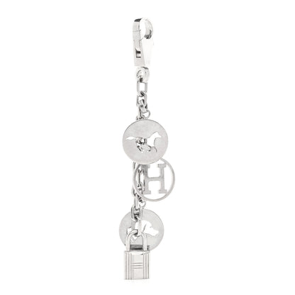 Hermes Palladium Breloque Bag Charm Silver 1 of 3