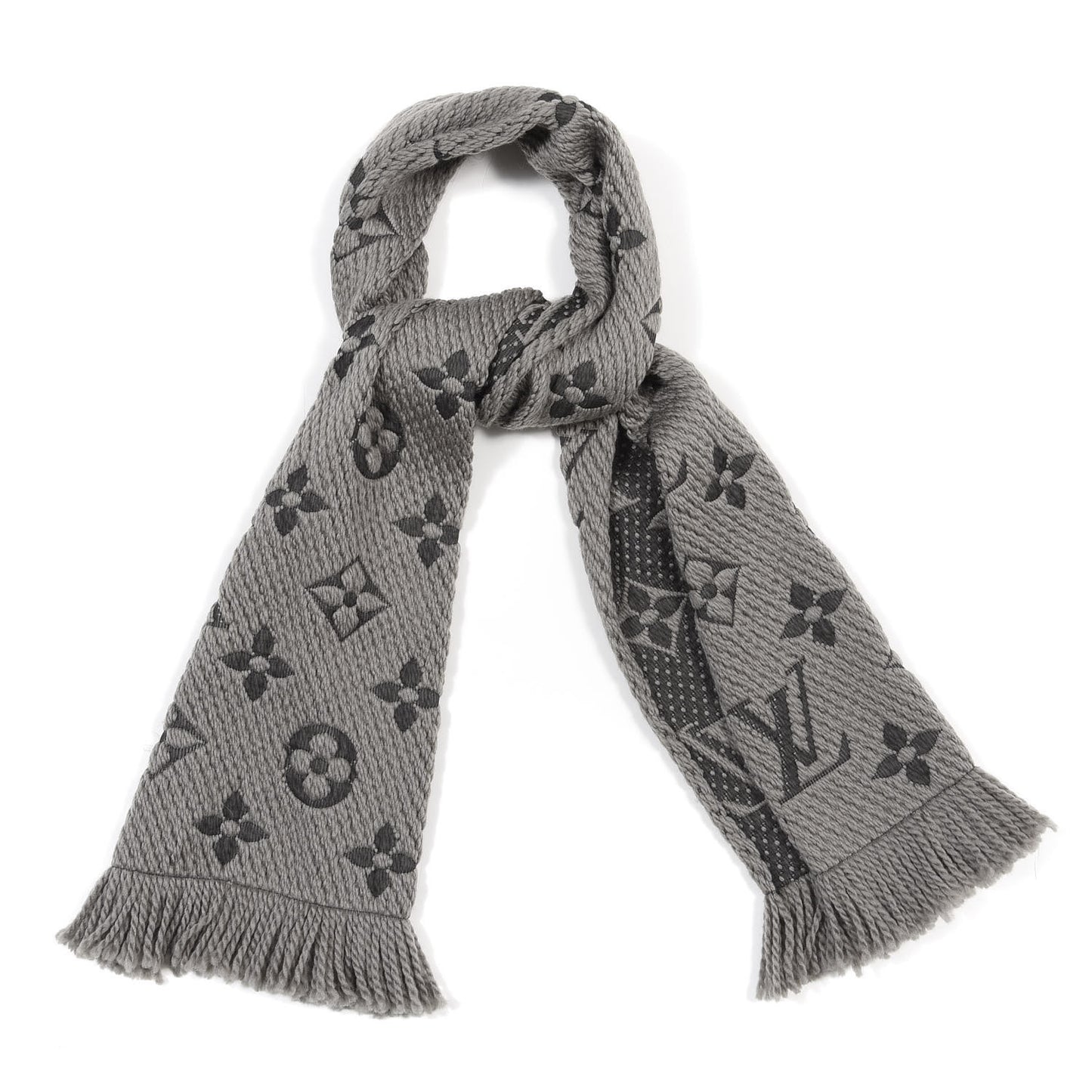 Wool Silk Logomania Scarf Verone