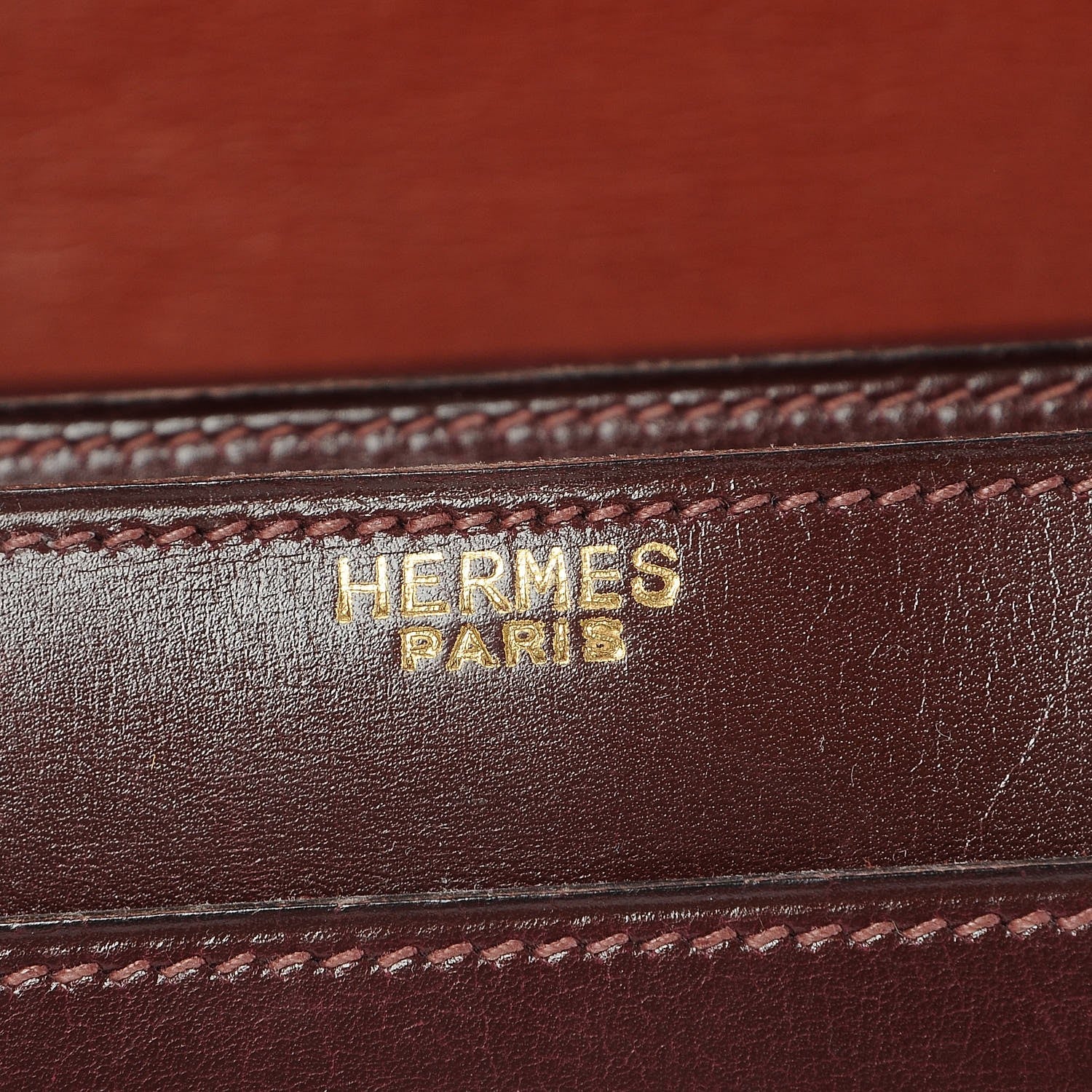 Hermes Box Sac Cordeau Rouge H 6 of 13