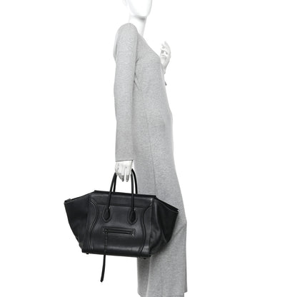 Celine Grained Calfskin Medium Phantom Luggage Black 2 of 13