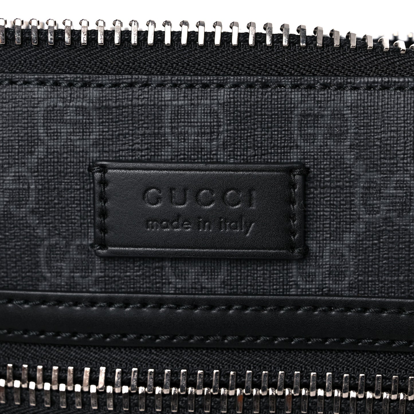 GG Supreme Monogram Web Small Flat Messenger Bag Black Grey