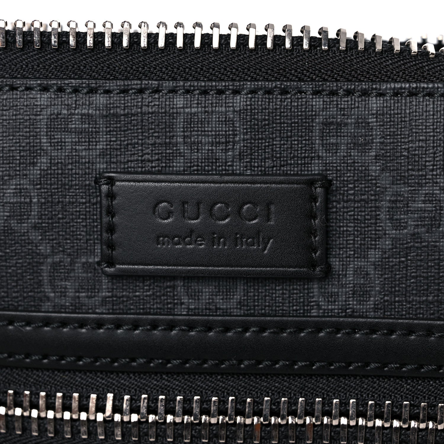 Gucci GG Supreme Monogram Web Small Flat Messenger Bag Black Grey 7 of 10